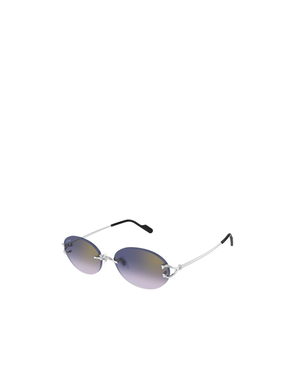 Cartier Blue Oval-Frame Sunglasses for men