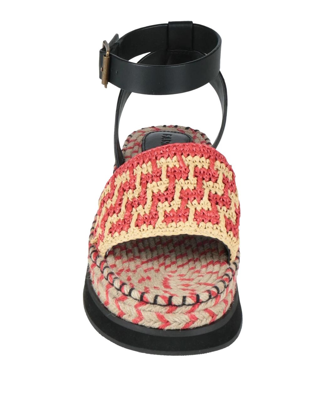 Farm Rio Black Hemp Rope Sandals