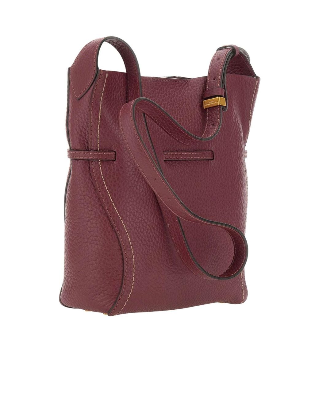 Gianni Chiarini Purple Sienna Grained-Leather Shoulder Bag