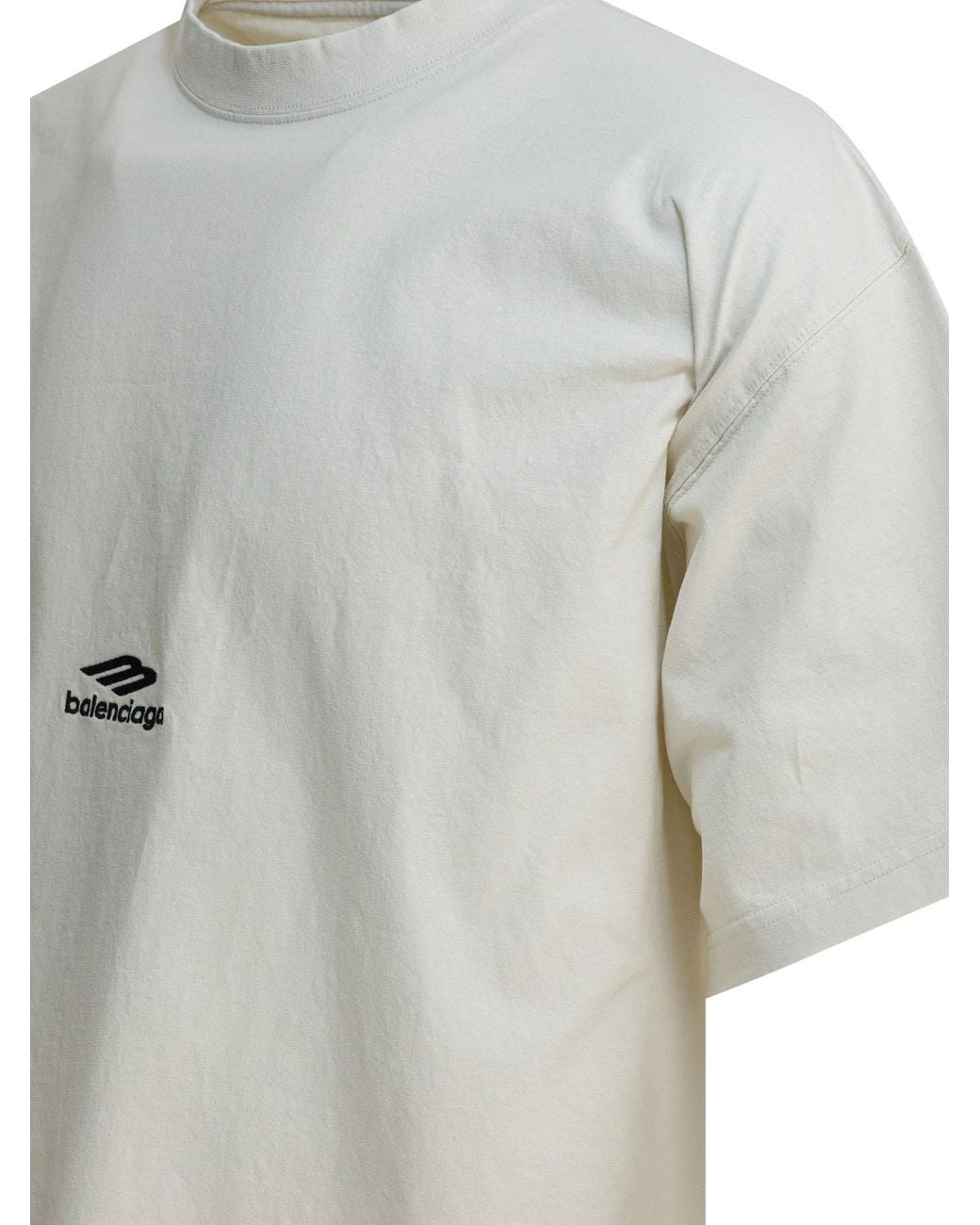 Balenciaga White 3B Sports Icon Oversized T-Shirt for men