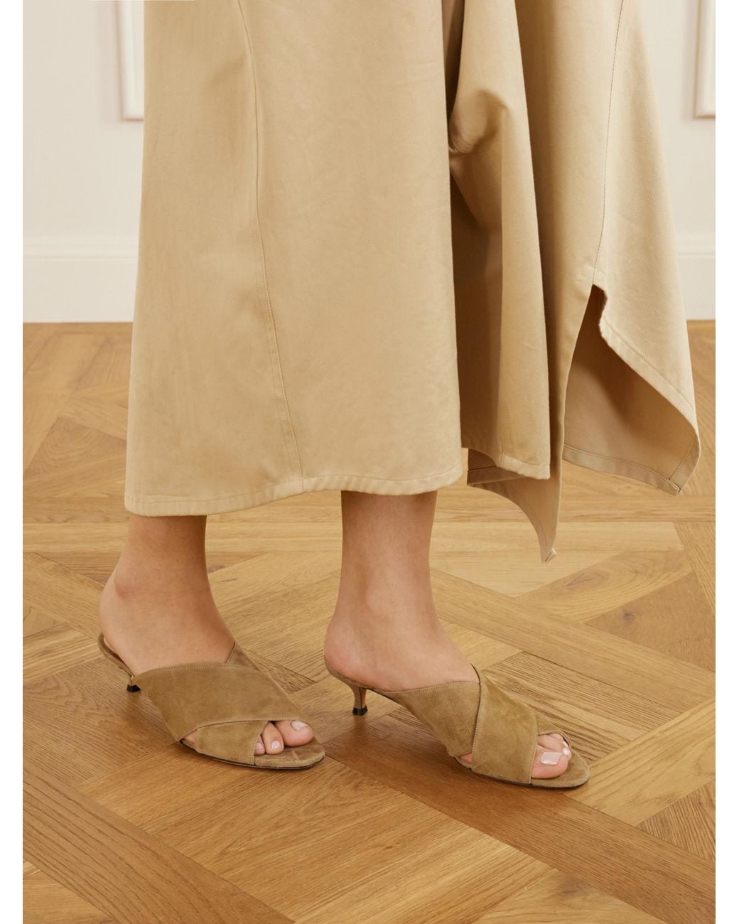 Le Monde Beryl Luca 35 Suede Sandals in Brown | Lyst