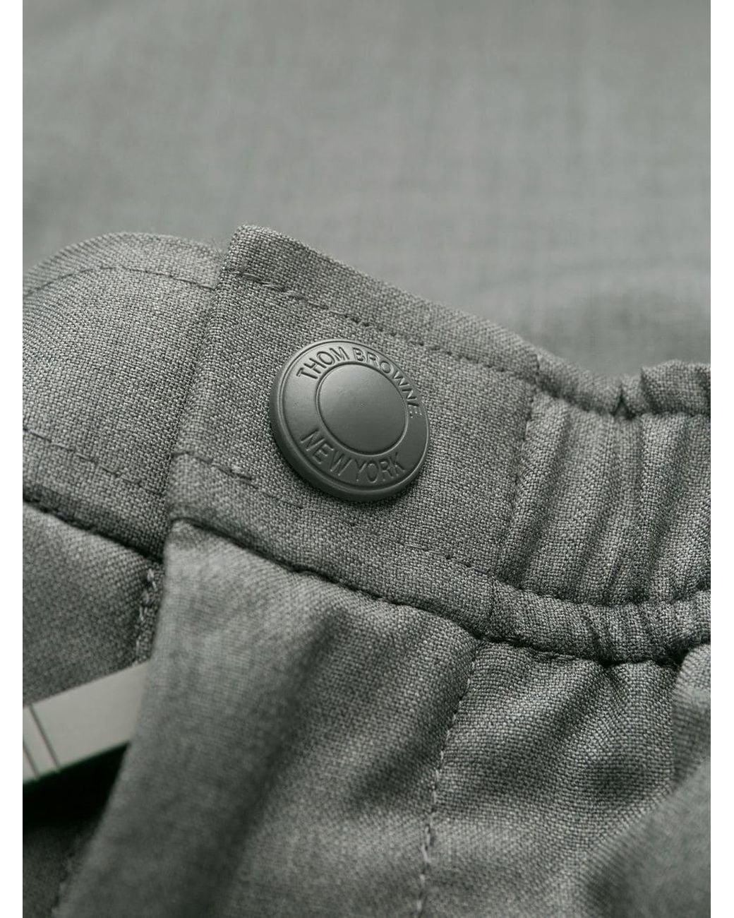 Thom Browne Gray Plain Weave Suiting Track Pants for men