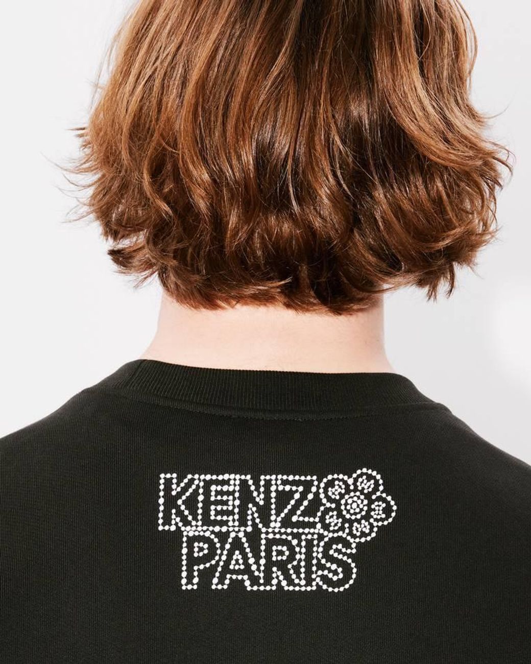 KENZO Blue Logo-Embroidered Crewneck Sweatshirt for men