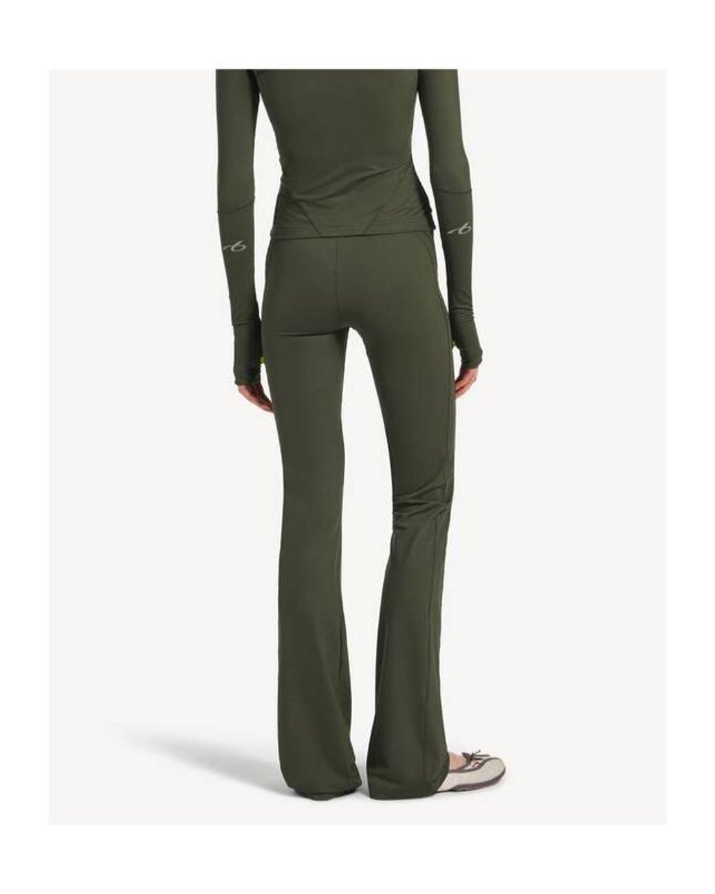 Balenciaga Green Techwear Flared Leggings