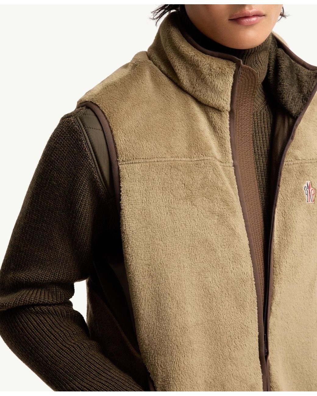 Moncler Natural Polartec Vest for men