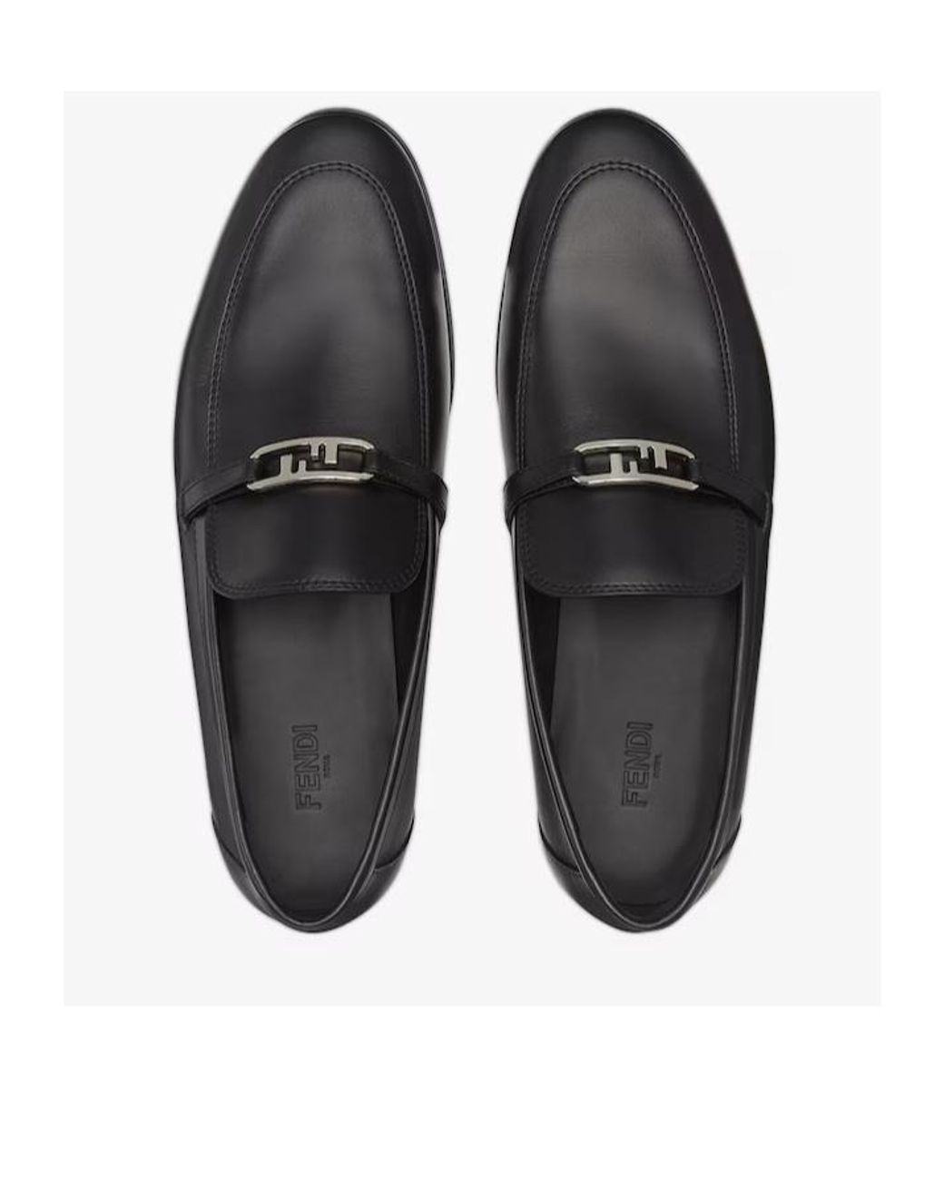 Fendi Black O'Lock Slip-On Loafers for men