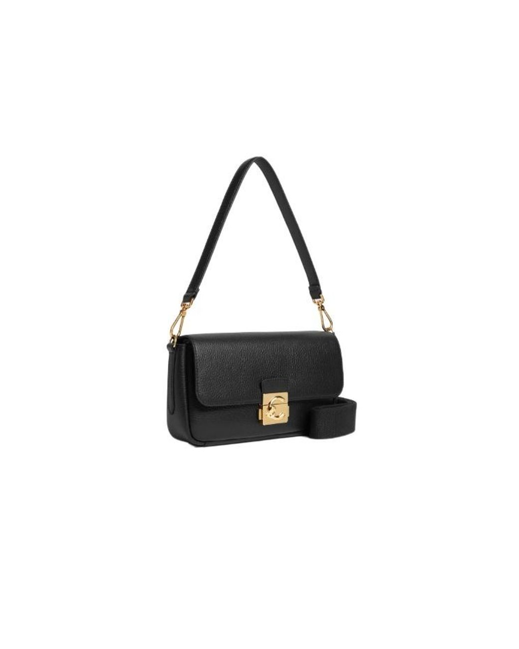 Coccinelle Black C-Me Lock Medium Shoulder Bag