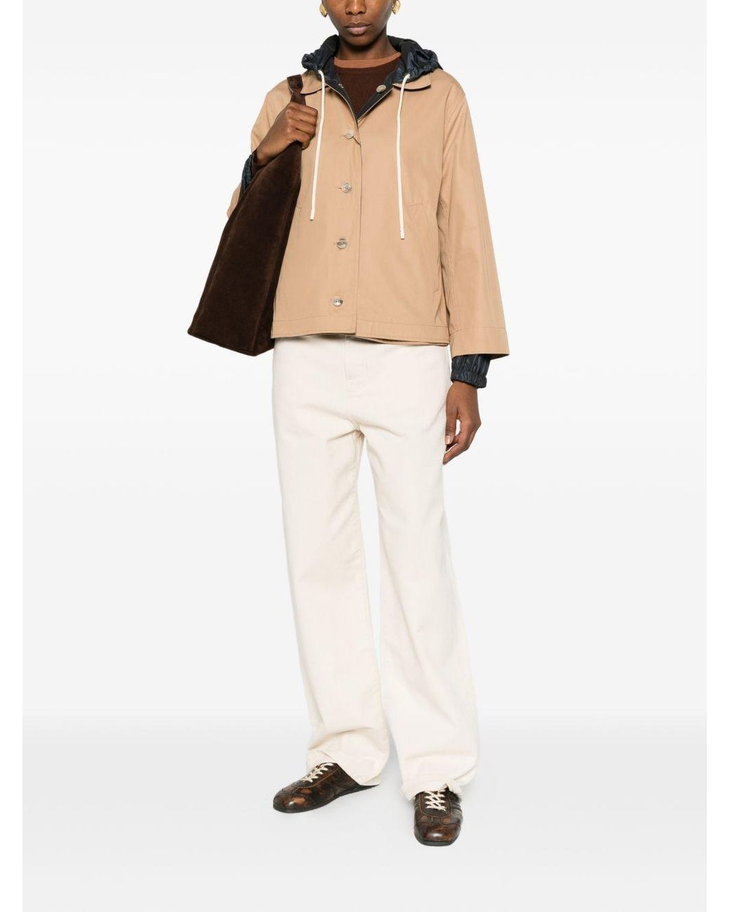 Herno Natural Reversible Dean Hooded Button Jacket