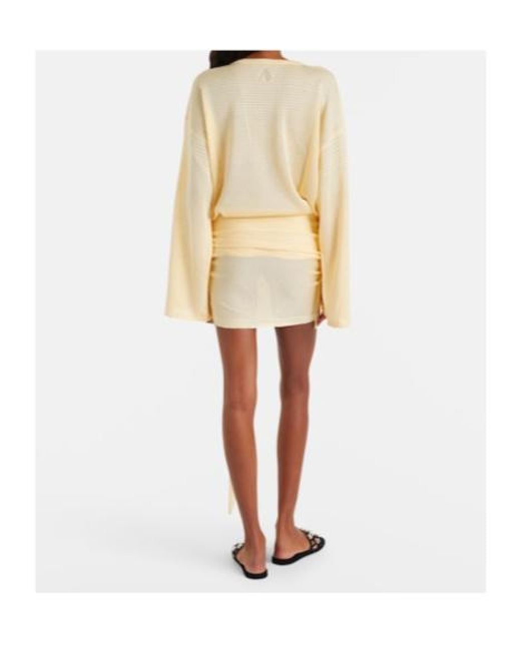 The Attico Natural Open-Knit Minidress