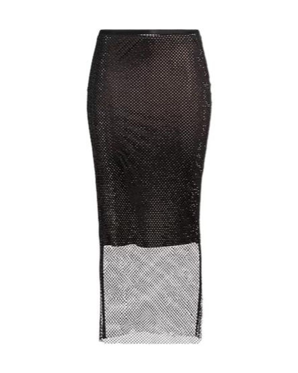 Sportmax Black Fishnet Pencil Skirt