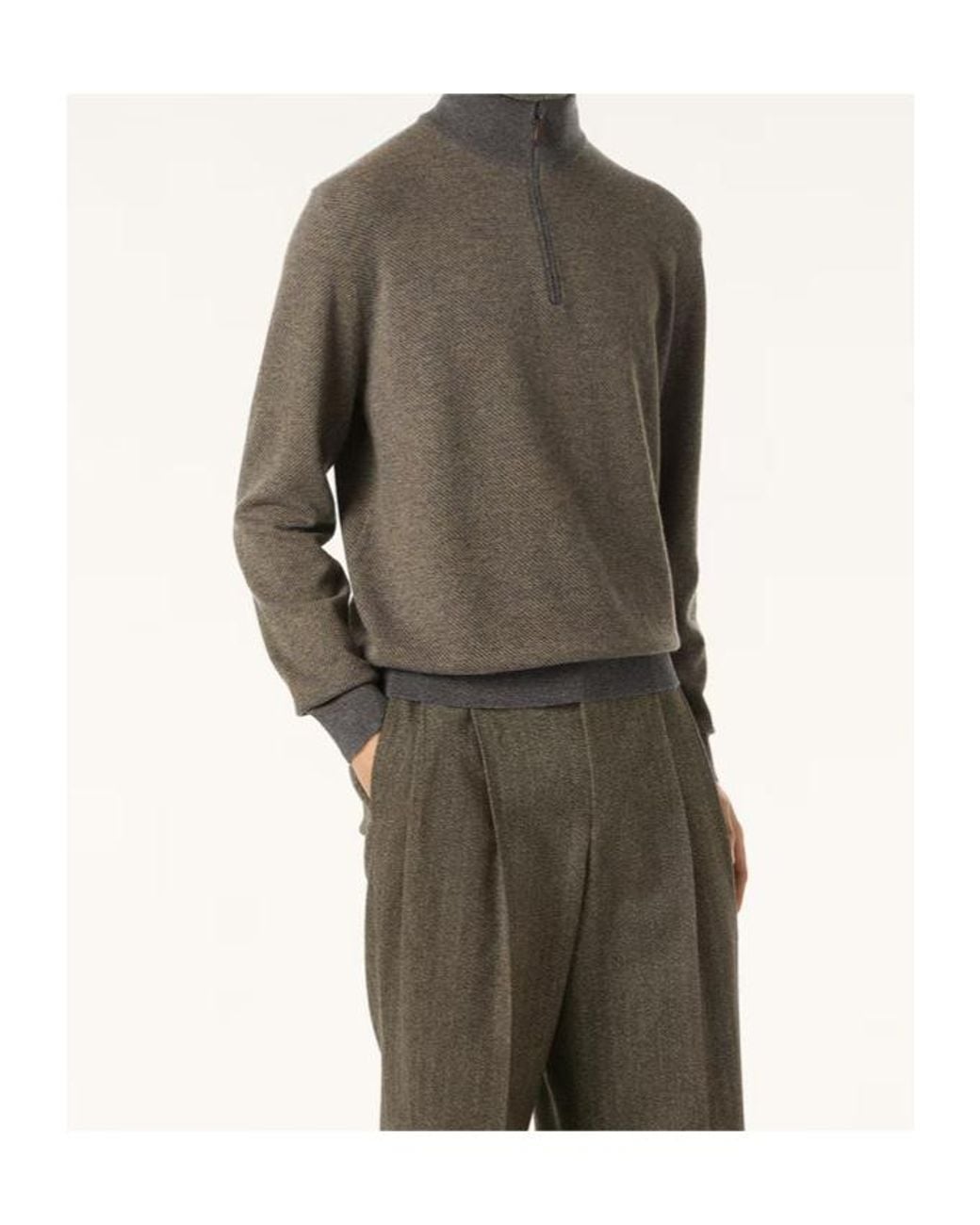 Loro Piana Gray Roadster Sweater for men