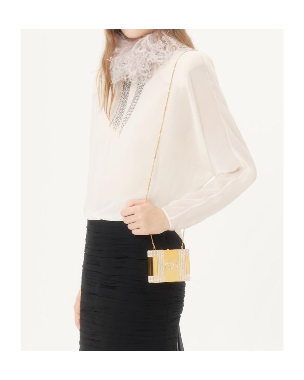 Valentino Black Long-Sleeved Dress