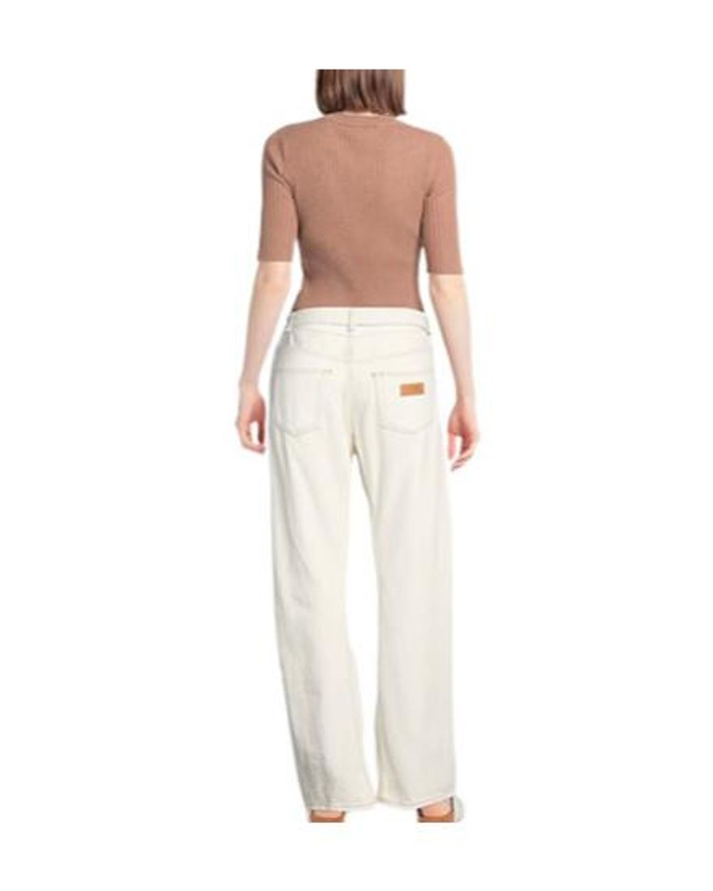 MM6 by Maison Margiela White Straightleg Jeans