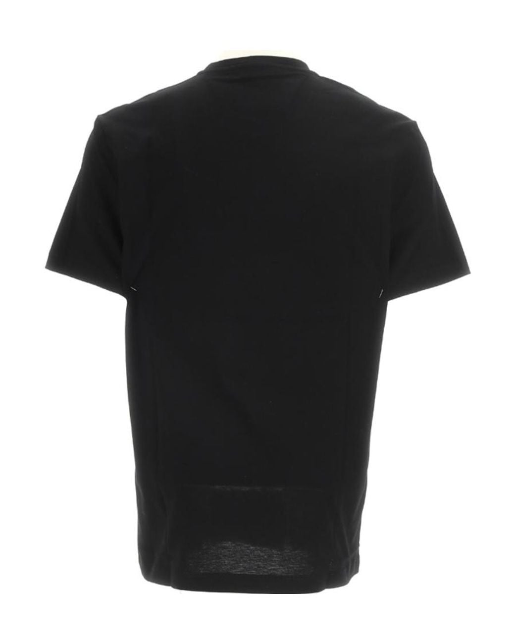 Versace Black Logo Detailed Crewneck T-Shirt for men