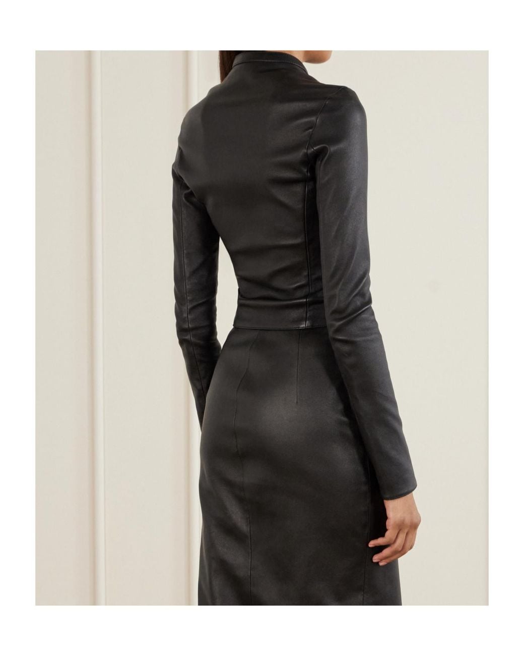 Gucci Black Lightweight Stretch Leather Jacket