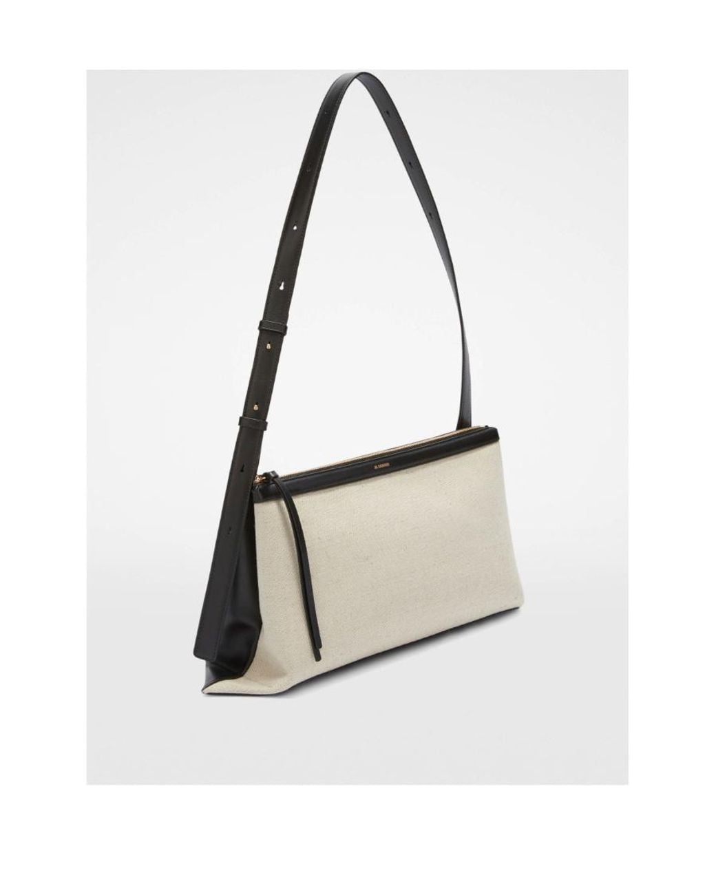 Jil Sander Metallic Logo Detailed Large Shoulder Bag