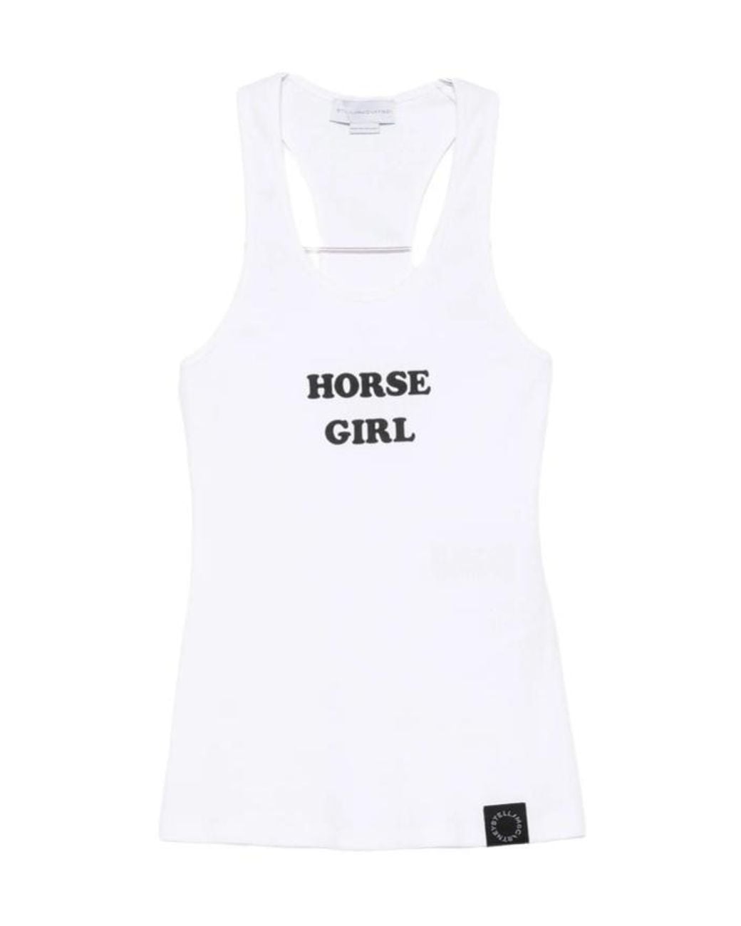 Stella McCartney White Ribbed-Knit Tank Top