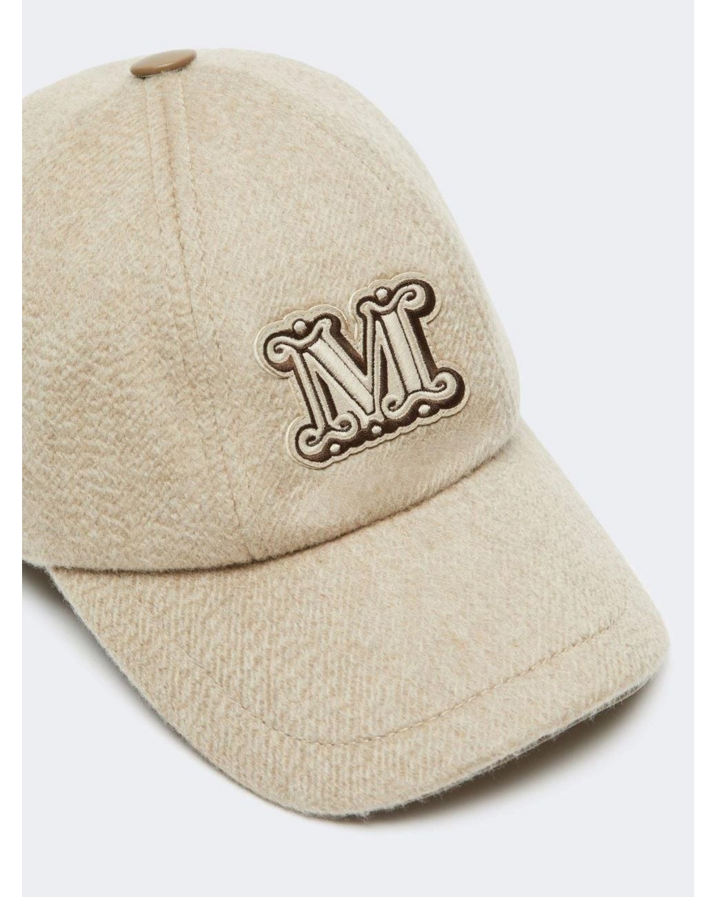 Max Mara White Ordine Logo Embroidered Baseball Cap