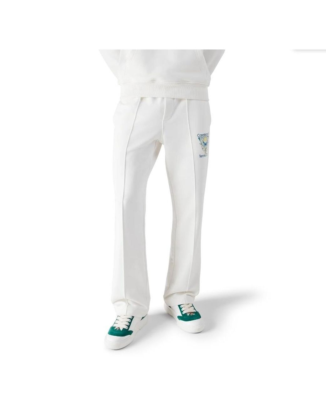 Casablanca White Tennis Club Drawstring Pants for men