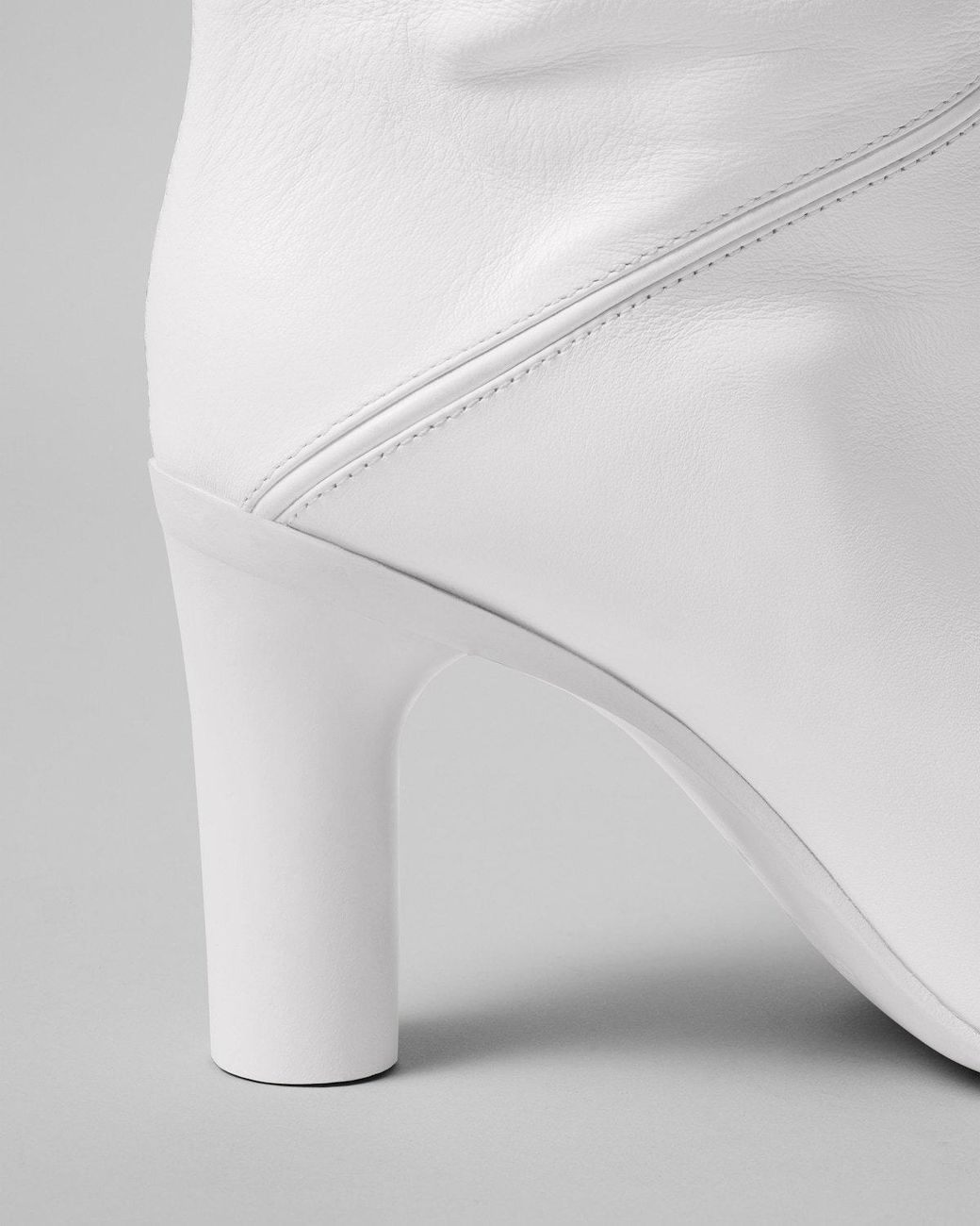 Céline White Round-Toe Tall Boots