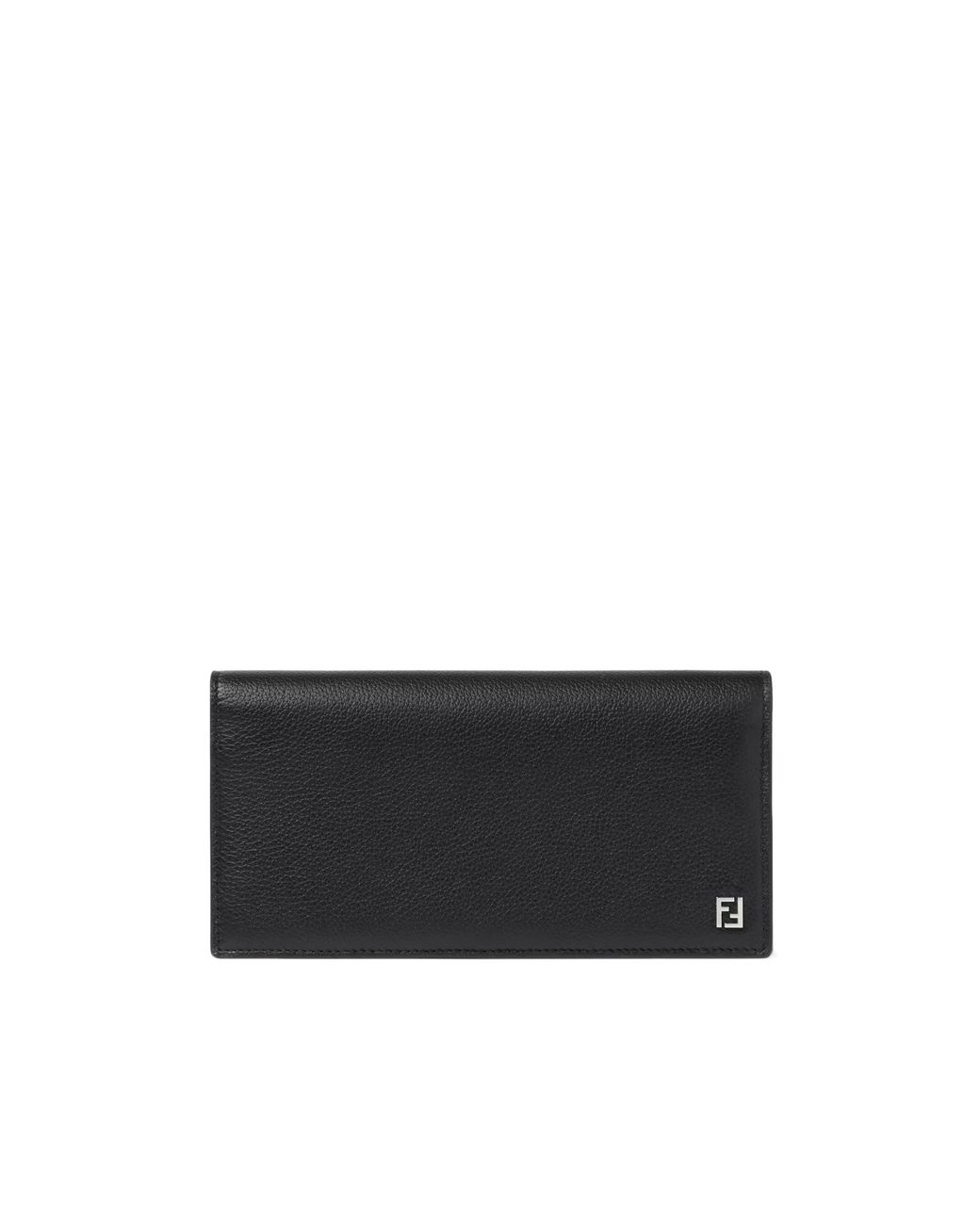 Fendi Black Continental Ff Full-Grain Leather Wallet for men