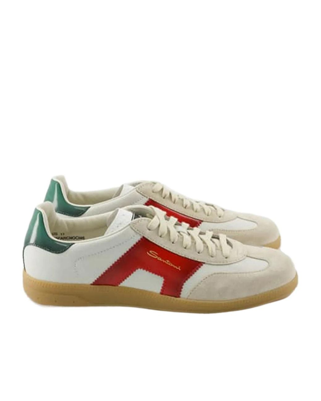Santoni Multicolor Colourblock Panelled Lace-Up Sneakers for men