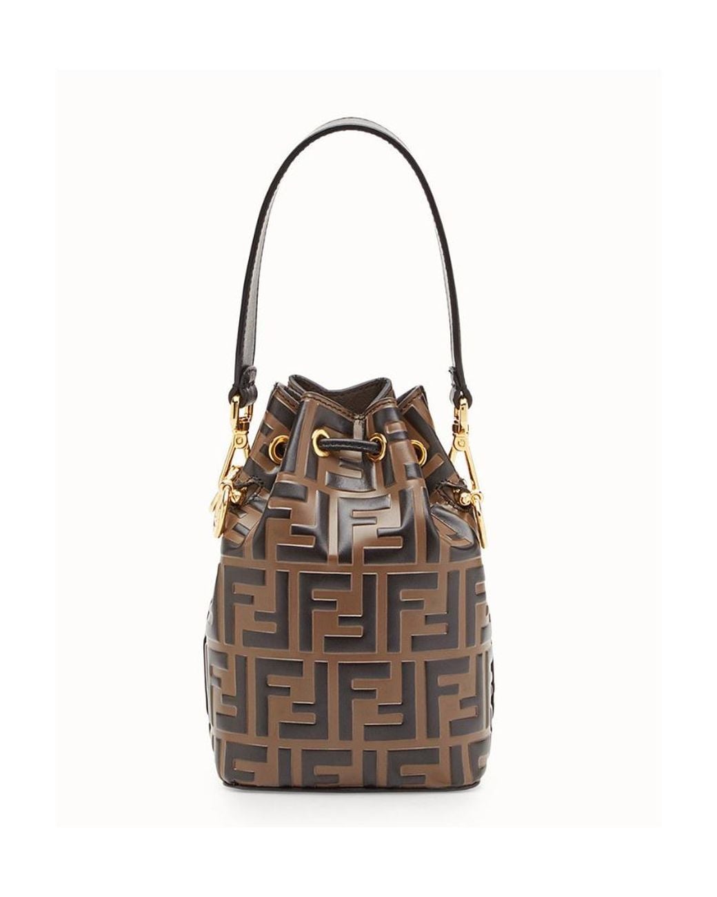 Fendi Brown Mon Tresor Mini Bucket Bag