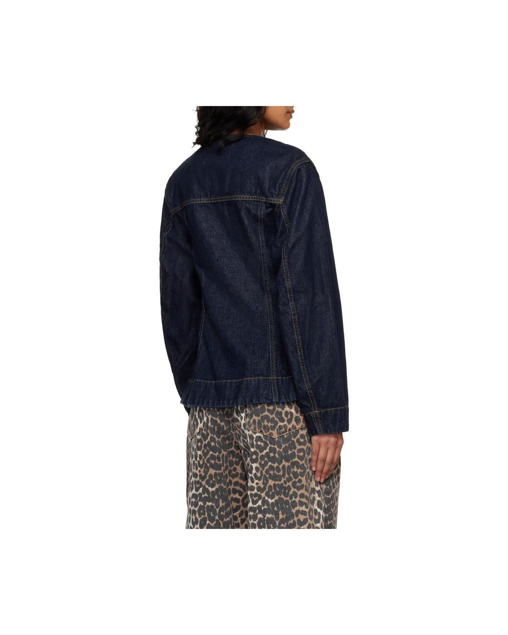 Ganni Blue Long-Sleeved Denim Jacket