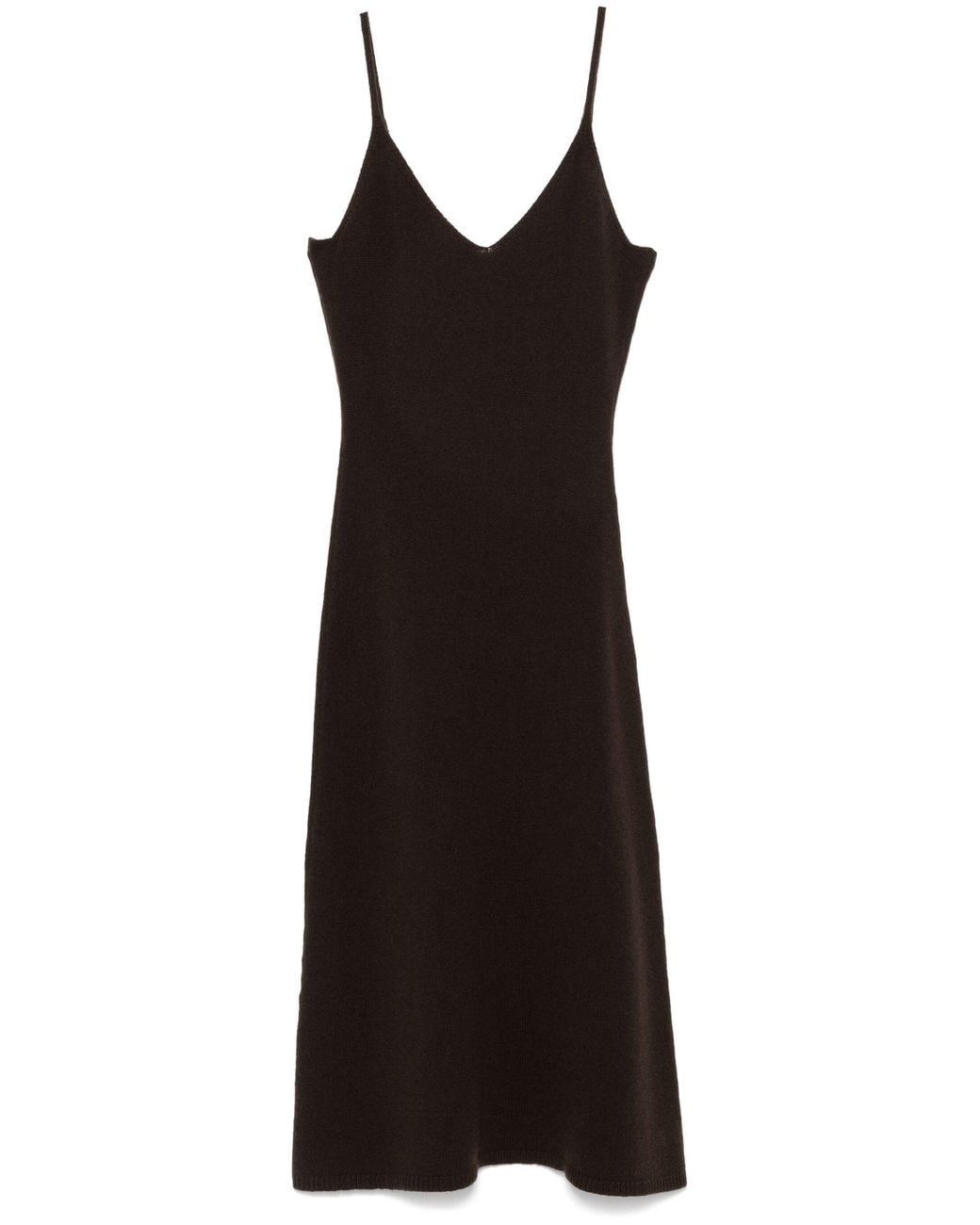 Officine Generale Black Marga Midi Dress