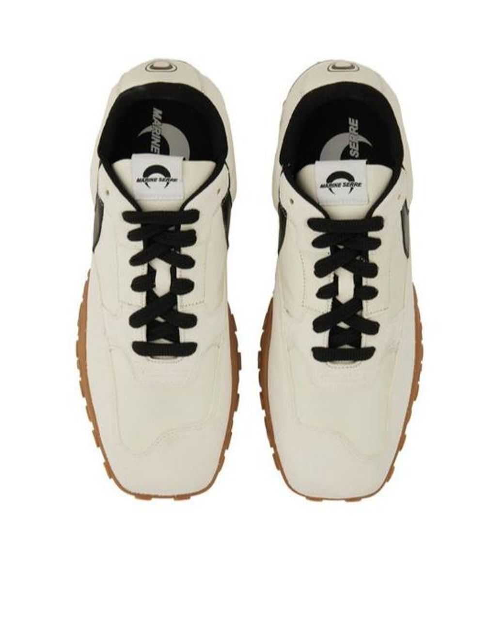 MARINE SERRE White Moon Patch Low-Top Sneakers