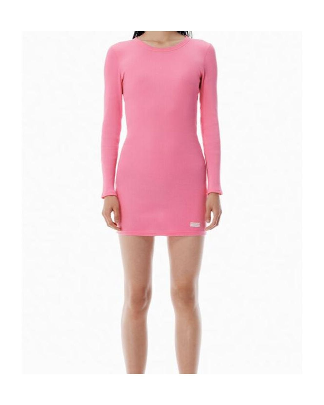 Alexander Wang Pink Long-Sleeve Loungewear Minidress