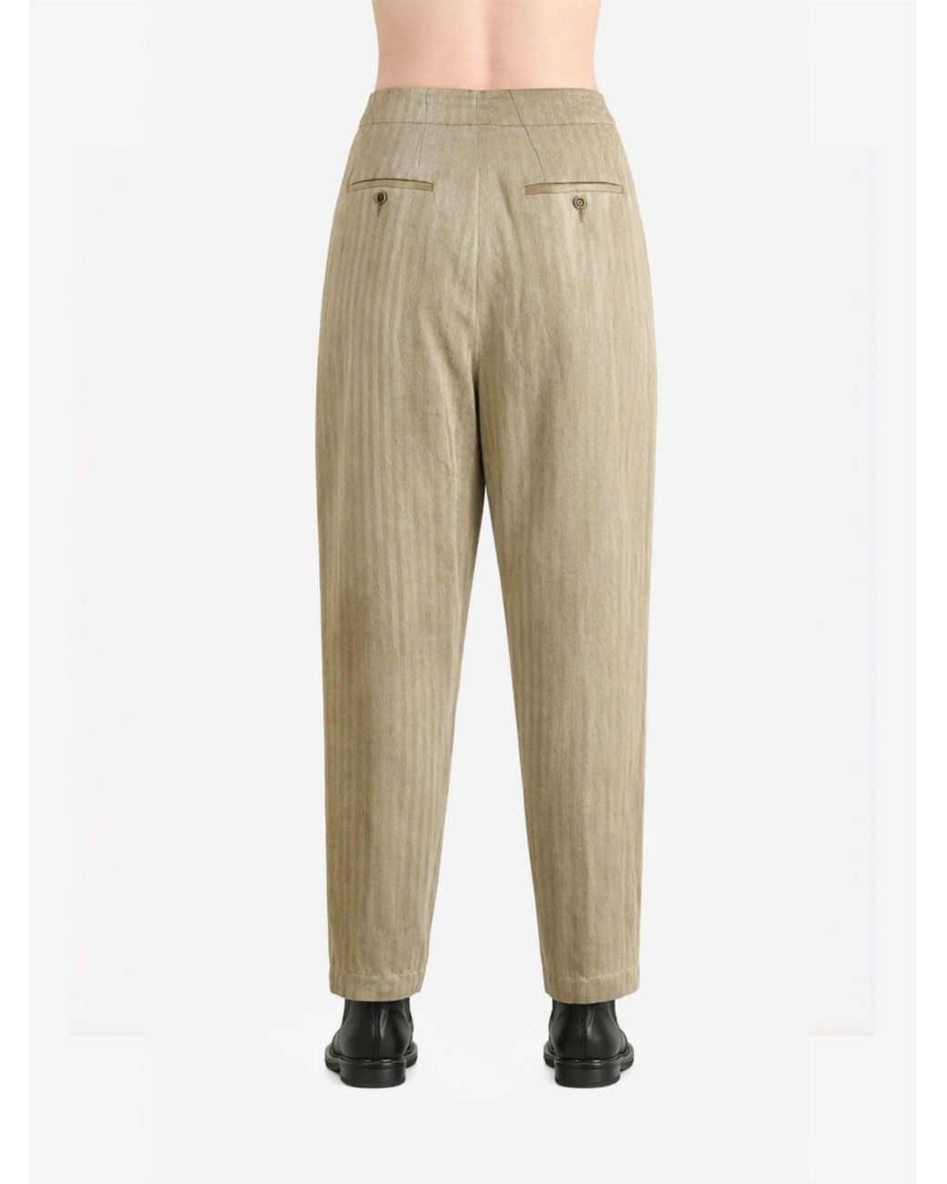 Uma Wang Green Paetyn Drawstring Casual Pants