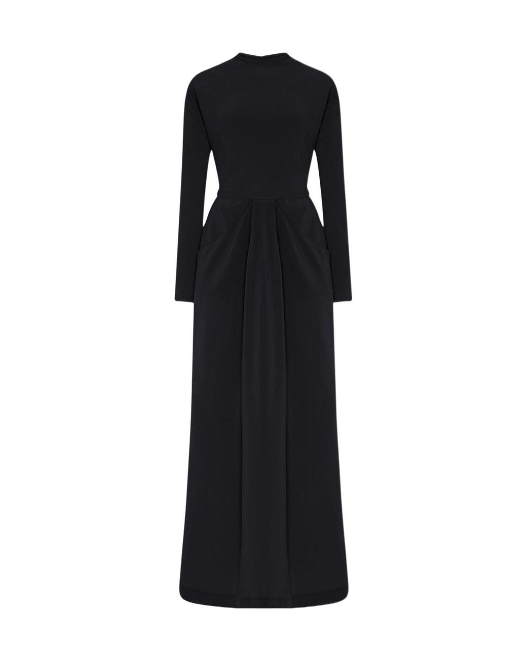 The Row Black Draped-Detail Maxi Dress