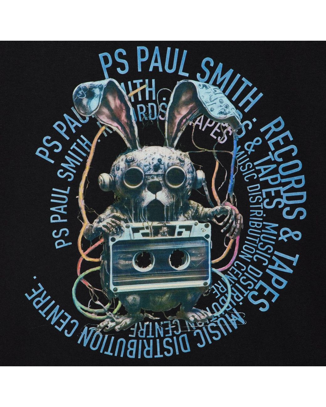 Paul Smith Black Minimal Pattern Tshirt for men