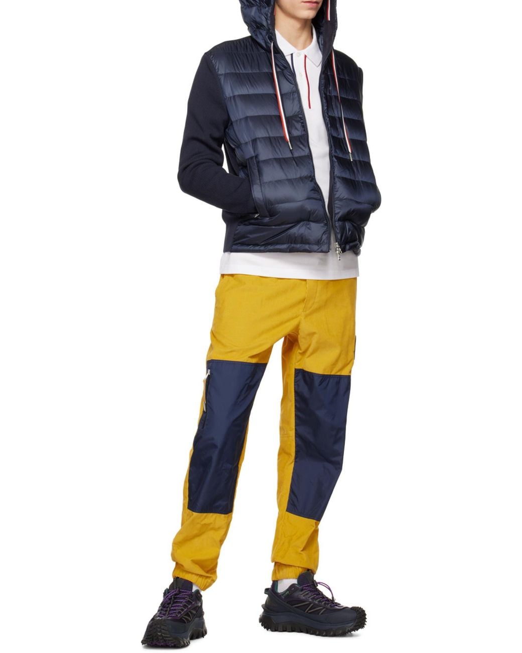 Moncler Blue Padded Hoodie for men
