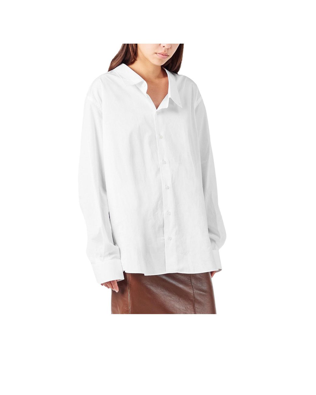 Prada White Cotton Button-Up Shirt