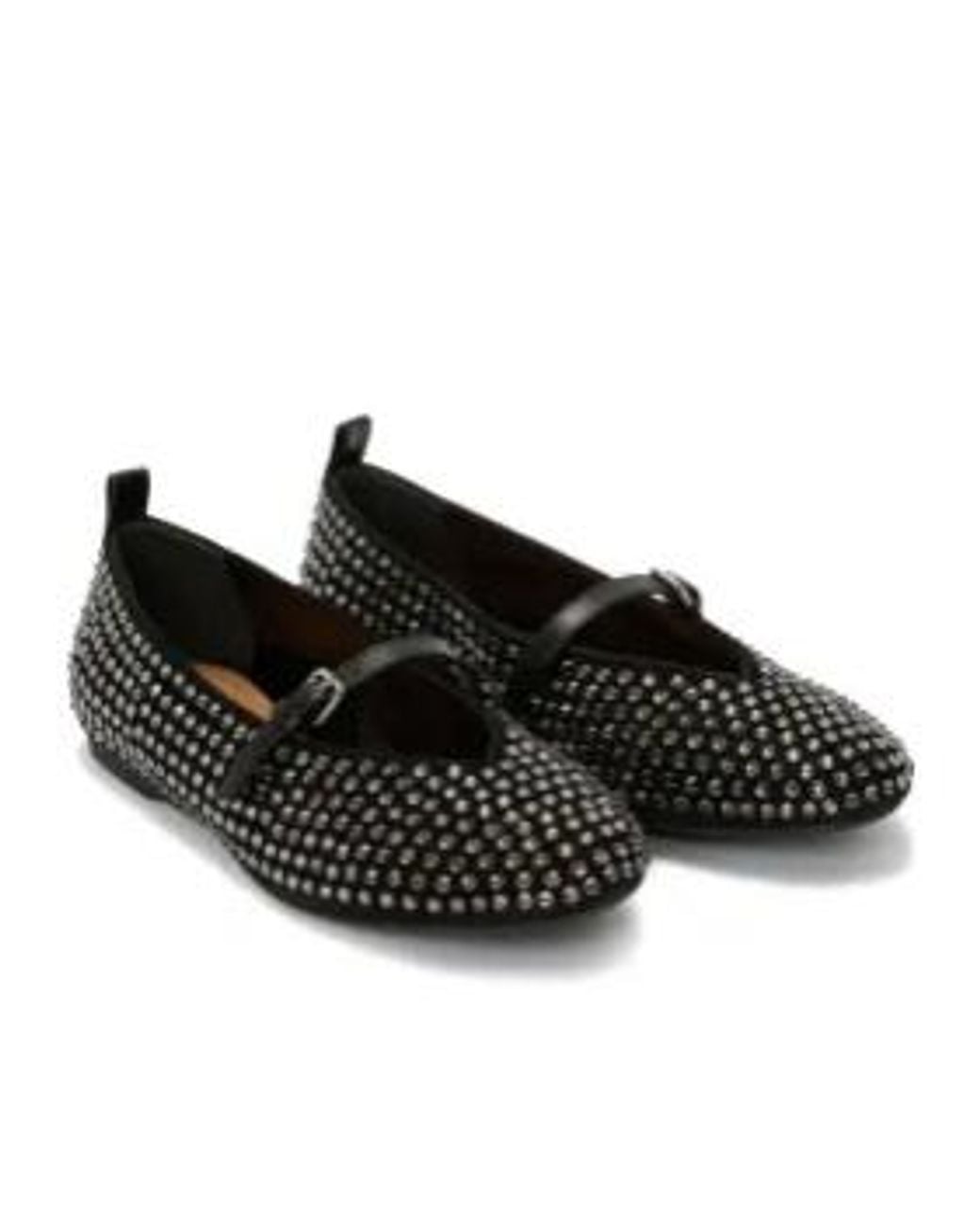 J.W. Anderson Black Crystal-Embellished Buckle Ballet Flats