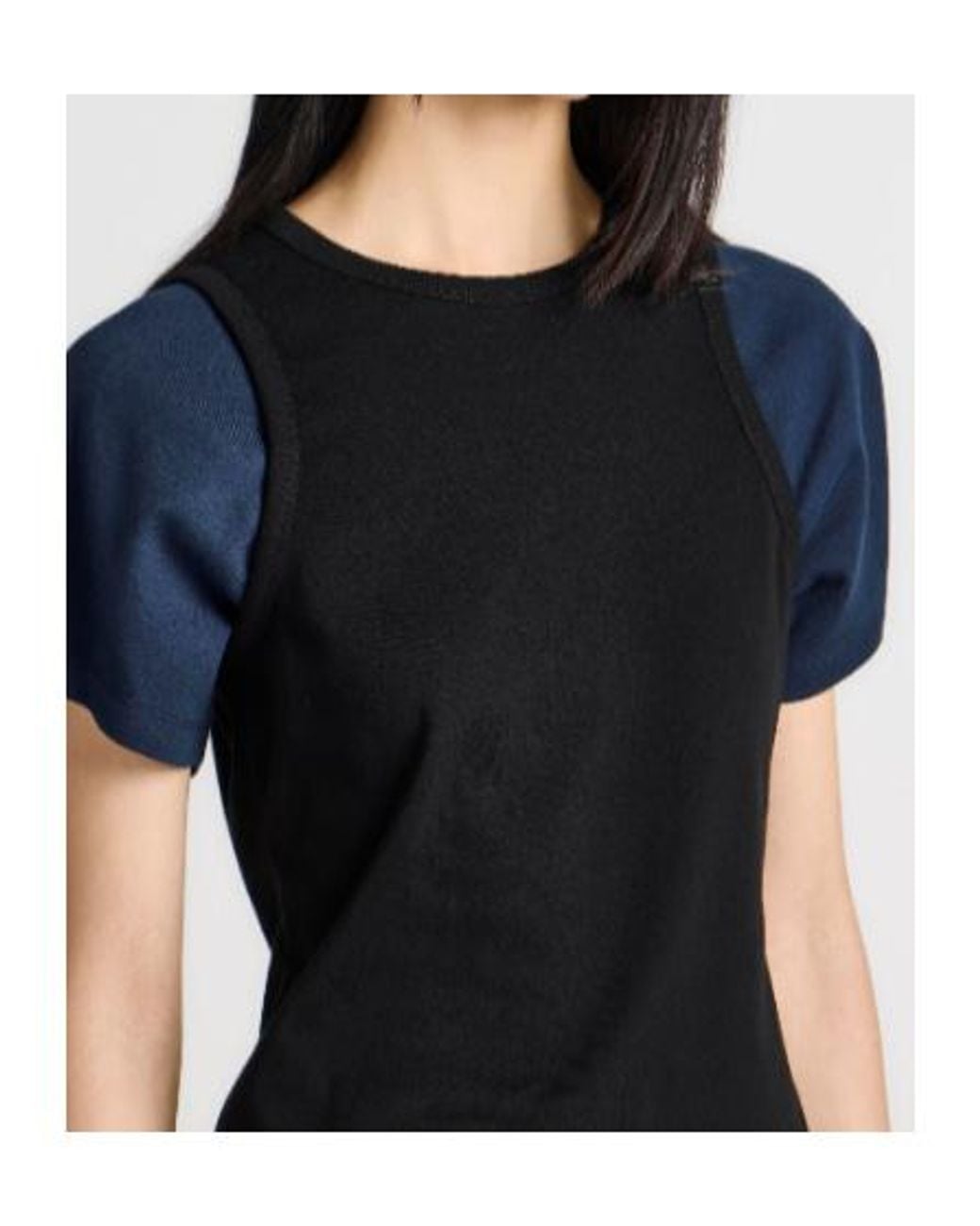 J.W. Anderson Black Jw Anderson Double-Layered T-Shirt