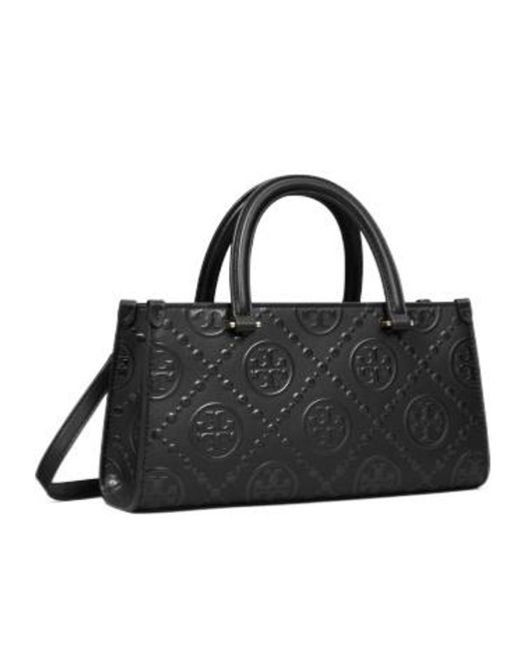 Tory Burch Black T Monogram Rectangular Tote