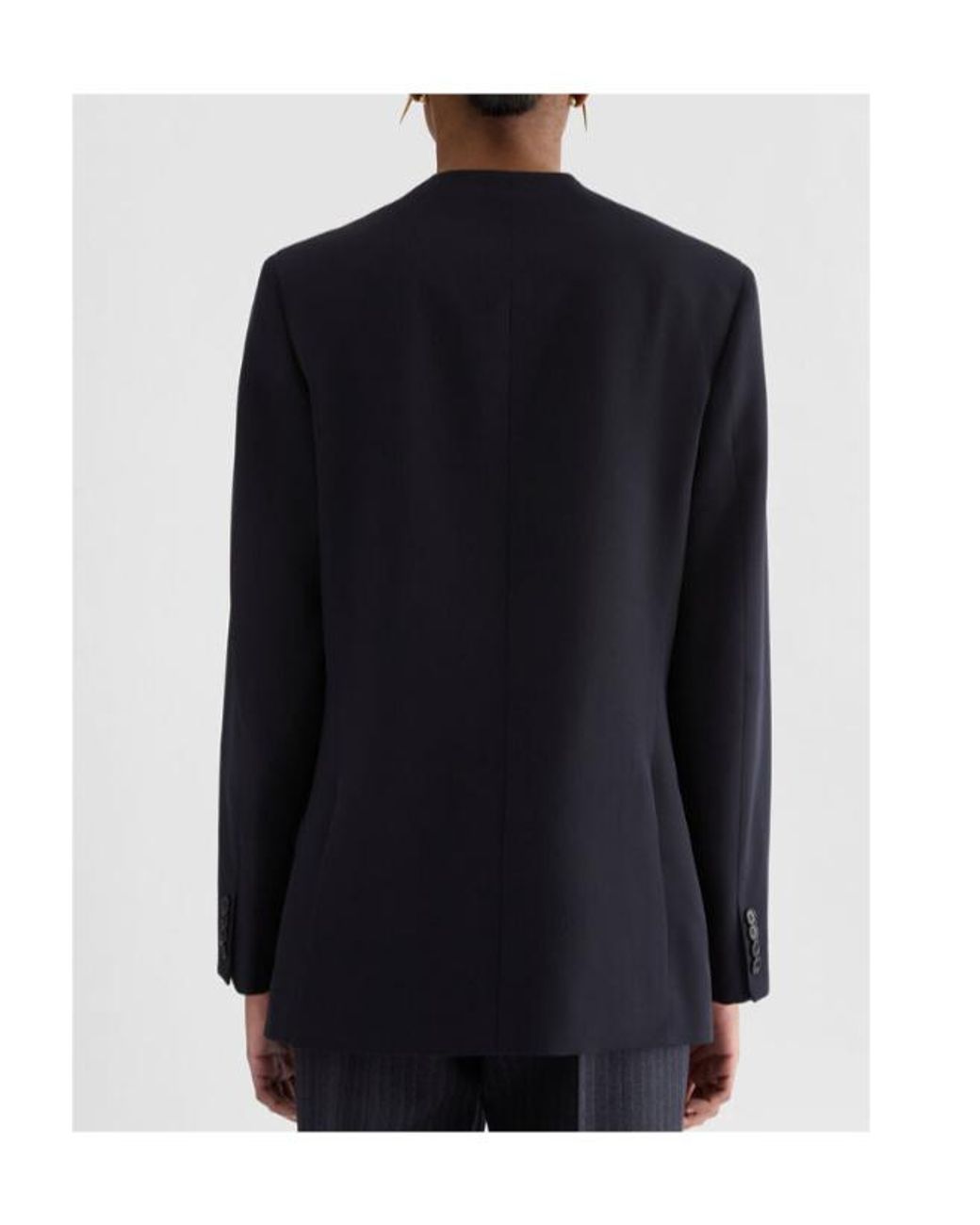 Jil Sander Blue Wool Gabardine Tailored Jacket
