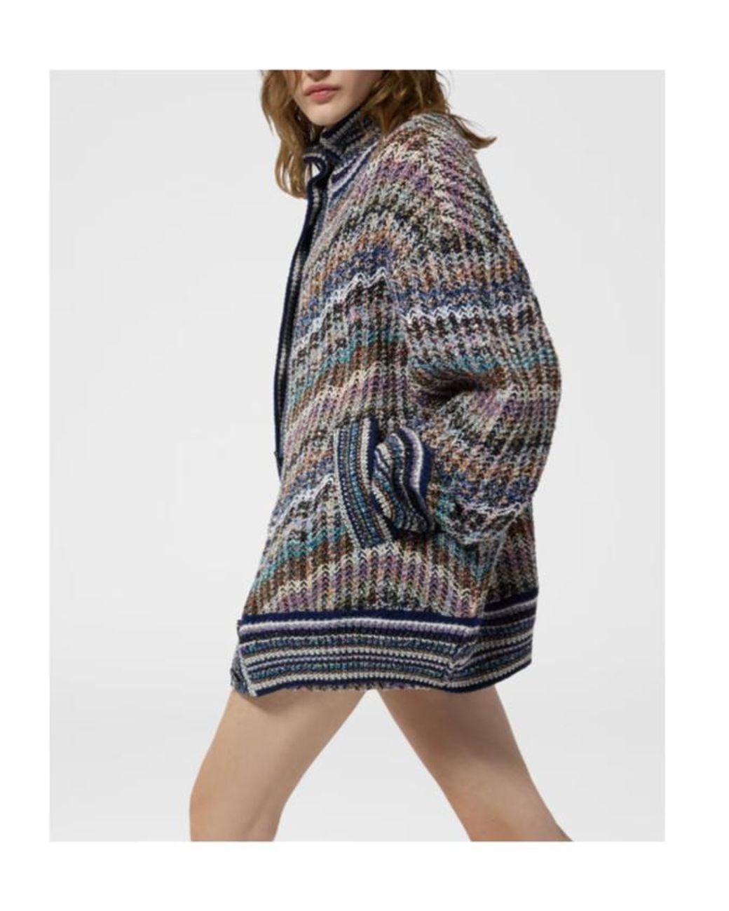 Missoni Gray Oversized Sequin Embellished Cardigan