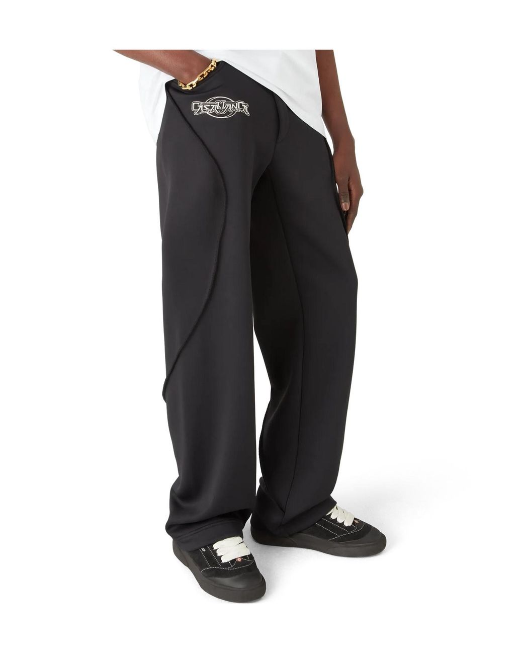 Casablanca Black Oversized Panelled Sweatpants for men