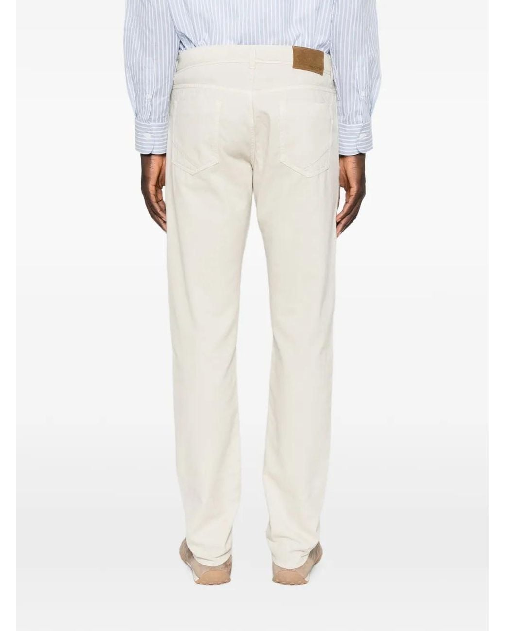 Incotex White Straight-Leg Five-Pocket Jeans for men
