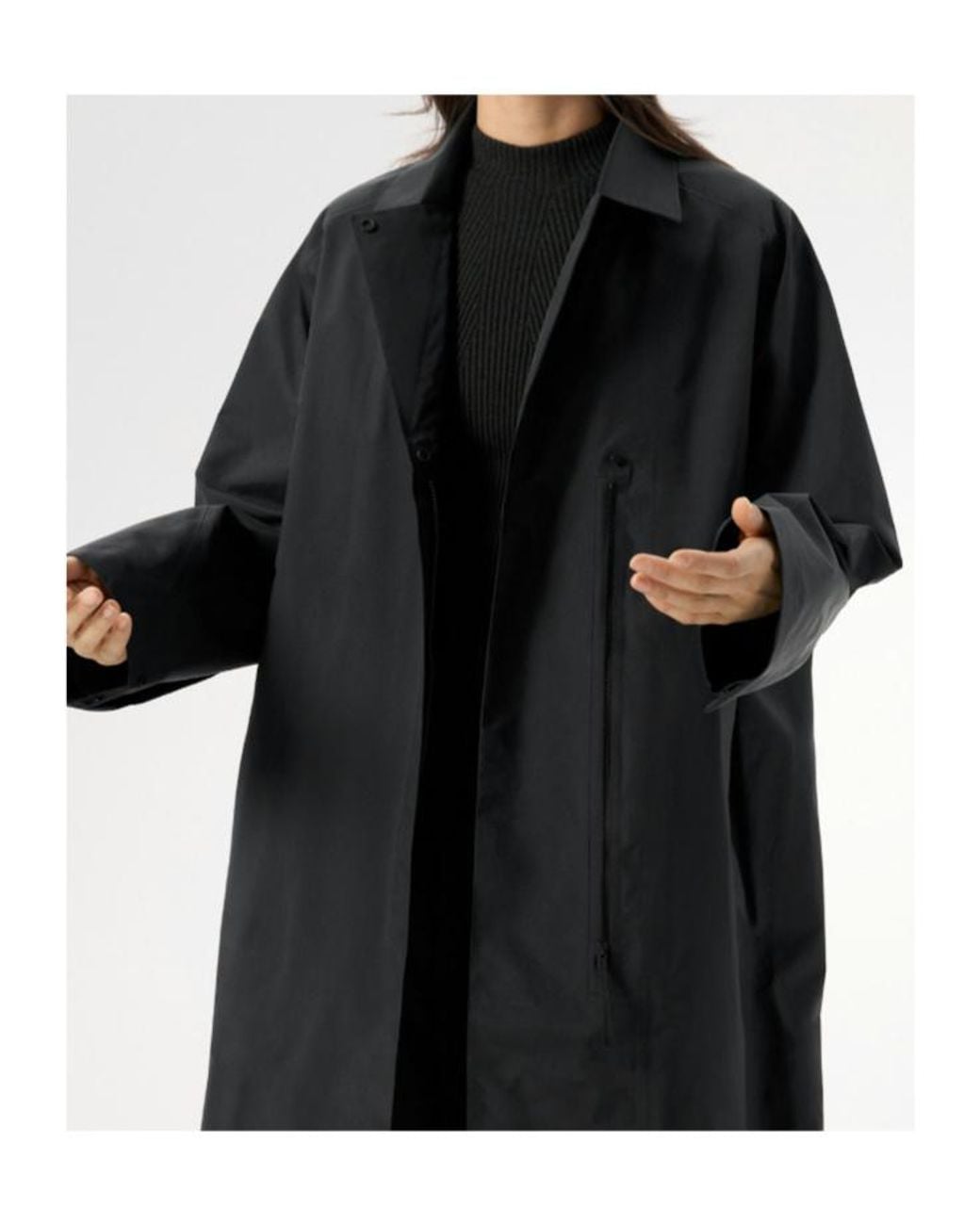 Veilance Black Nitra Trench Coat