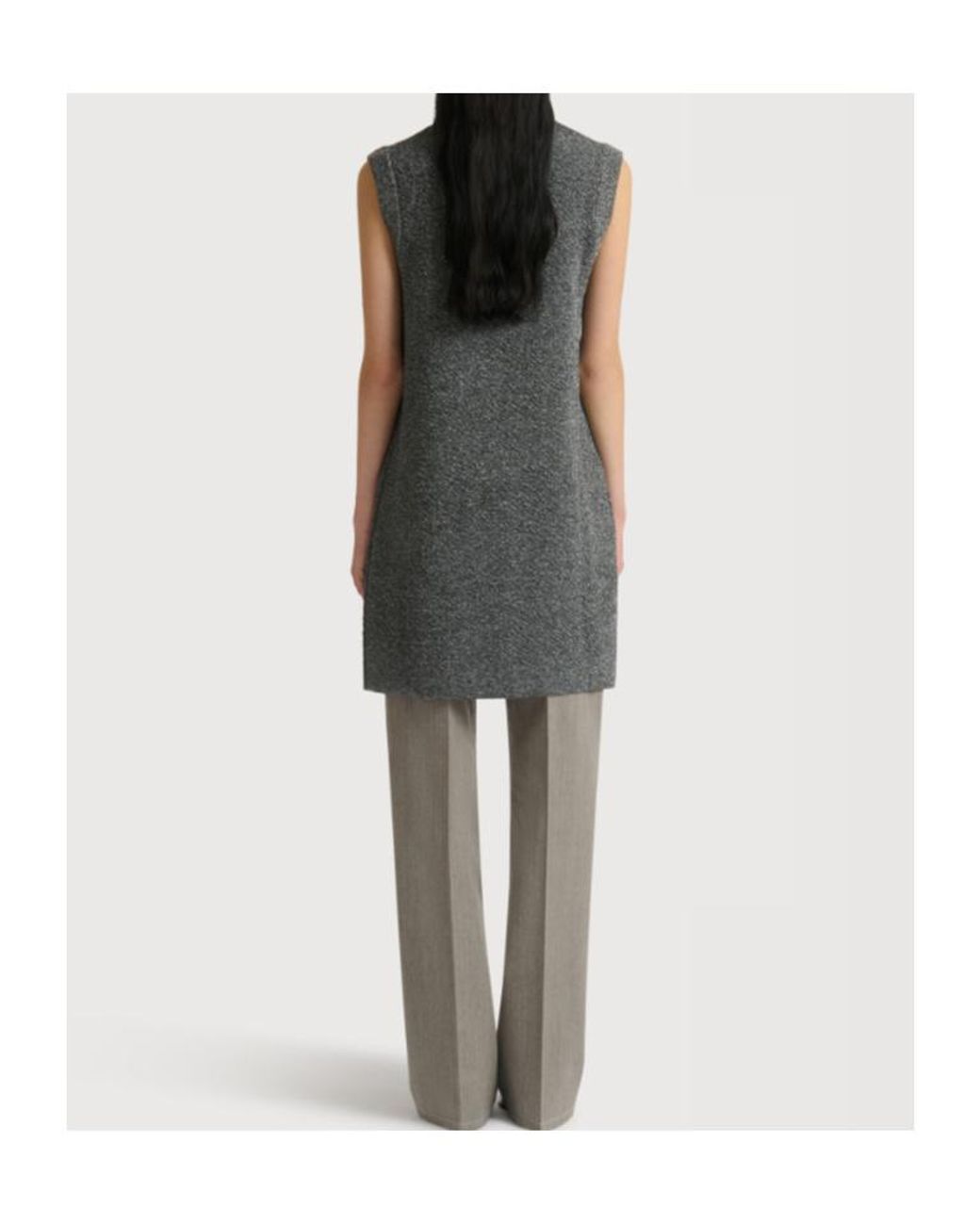 Marni Gray Wool Mini Dress With Lurex Detailing
