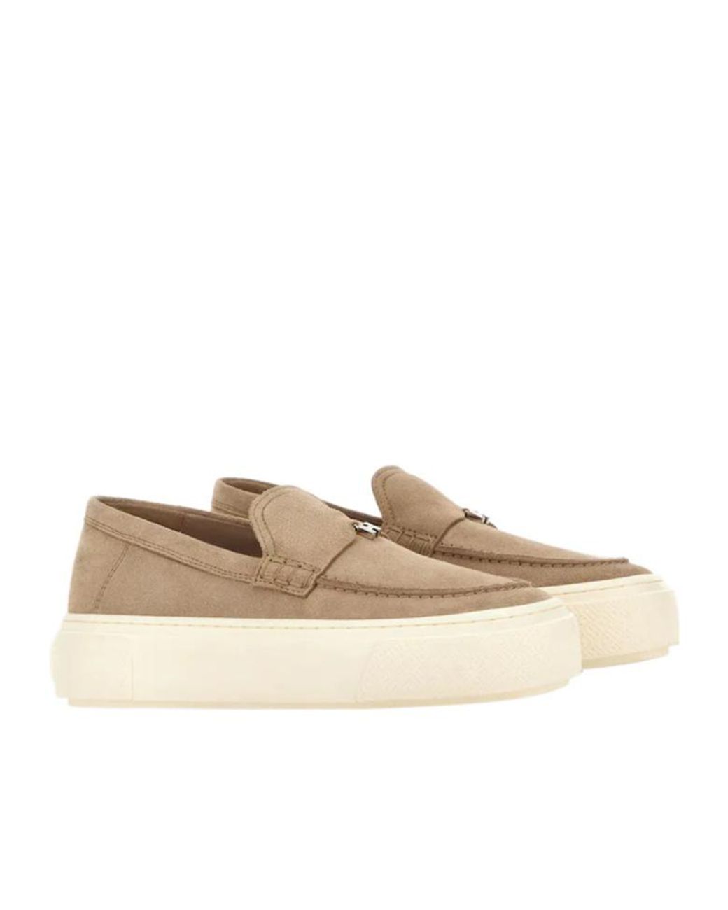 Hogan Natural Crosswind Charm Platform Flat Shoes