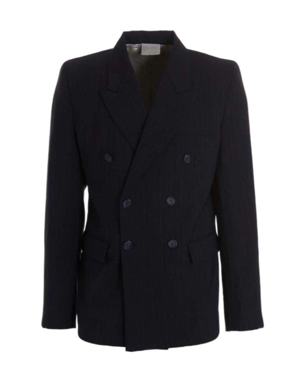 VTMNTS Blue Double Breasted Tailored Blazer for men