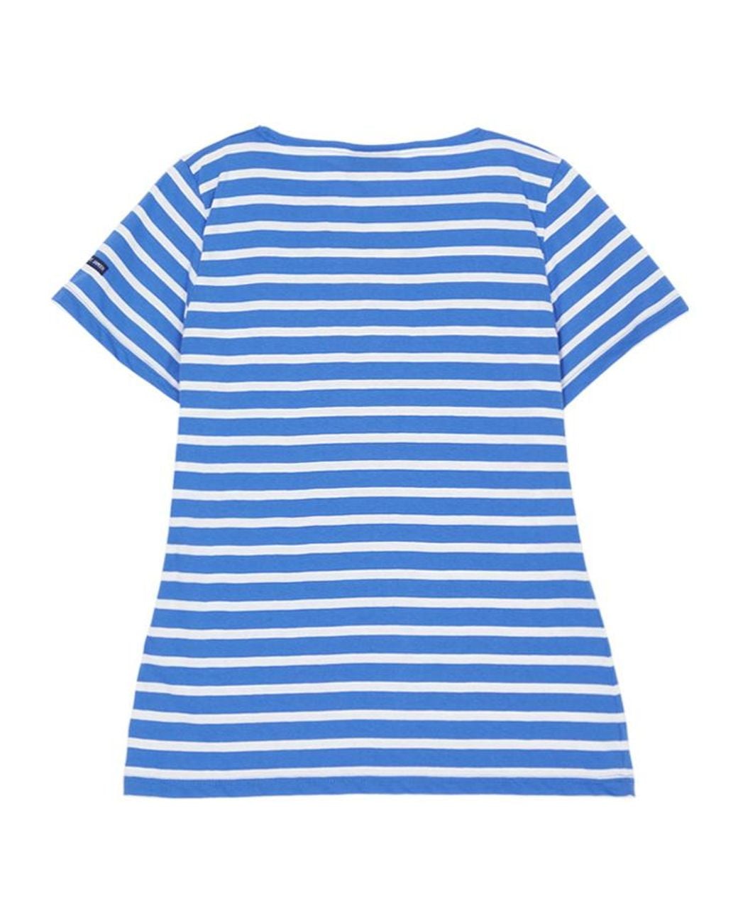 Saint James Blue Striped Graphic T-Shirt