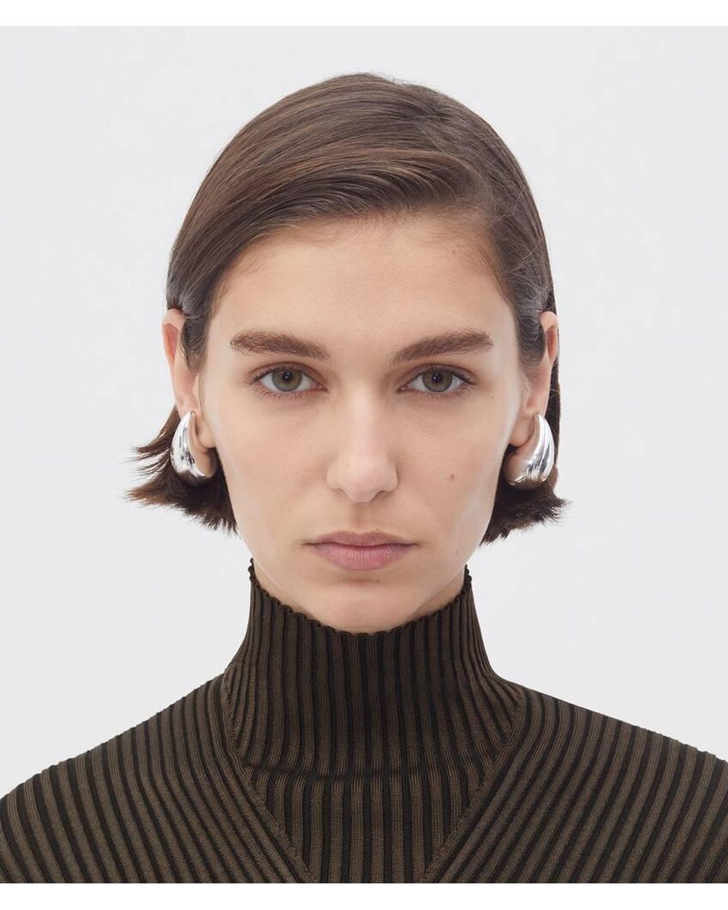 Bottega Veneta Metallic Drop Small Earrings