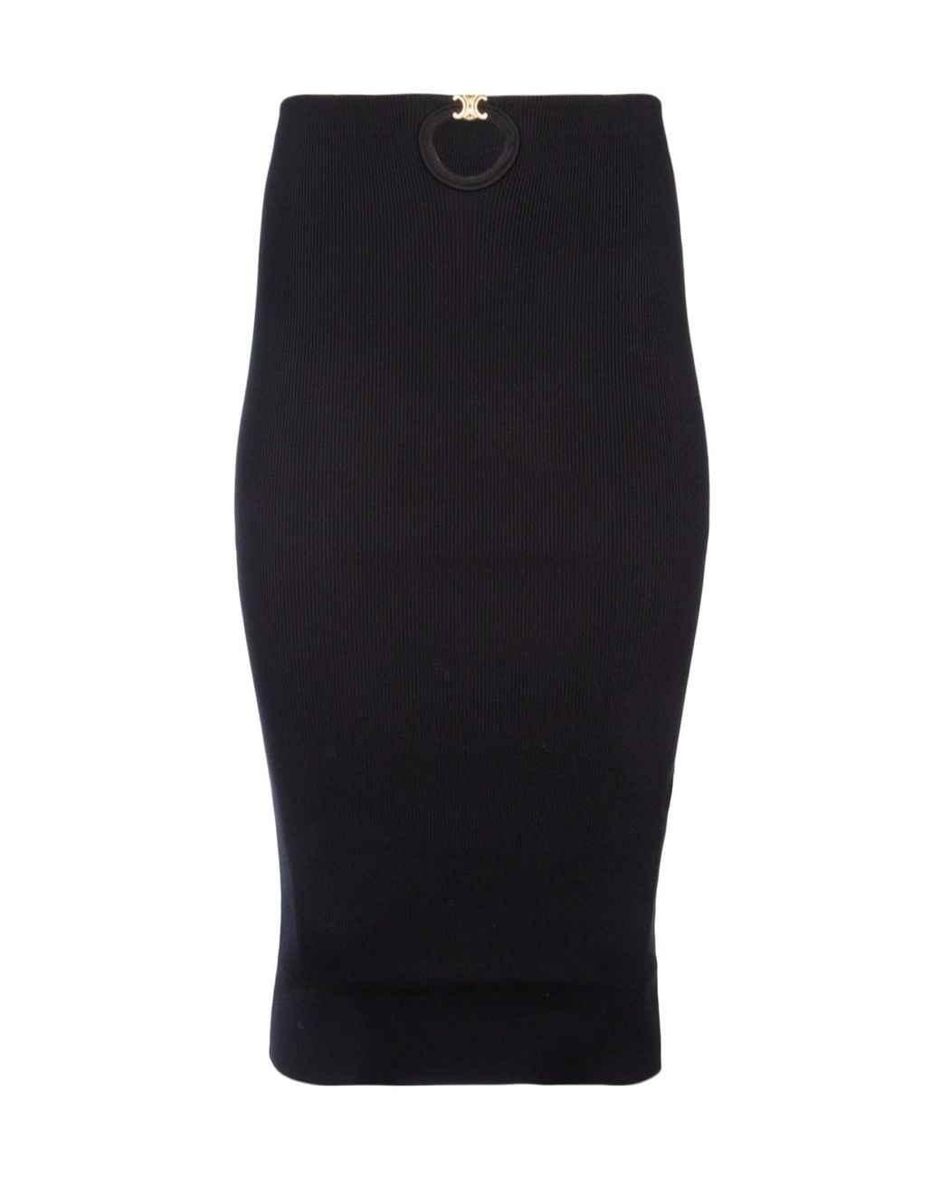 Céline Black Logo Skirt